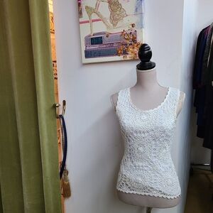 Nicole Miller Evening Crochet Tank Top